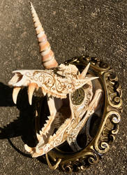 Screaming Unicorn Skull