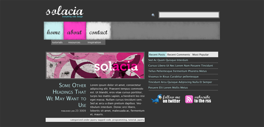 Solacia Wordpress Theme