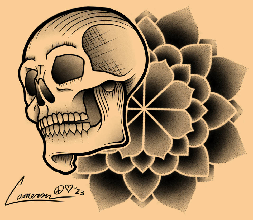 Skull and Mandala by CamDenbyDesigns on DeviantArt