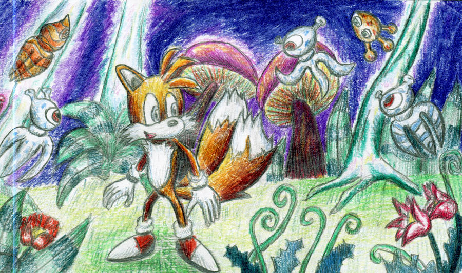 Tails in Sonic Colours