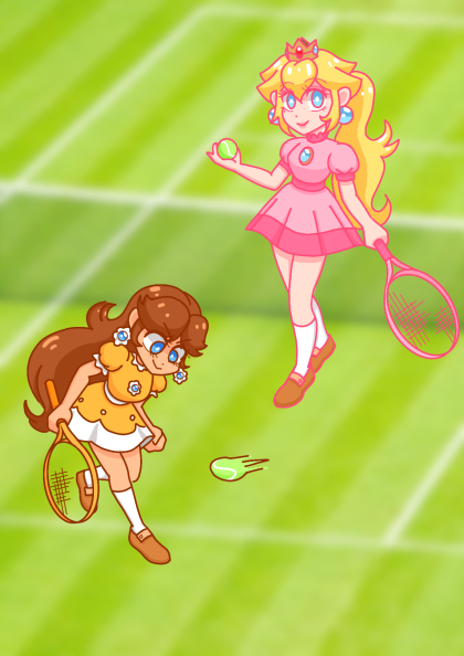 Mario Tennis 64 Peach and Daisy part 1 by TomatOmega on DeviantArt