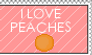 I Love Peaches Stamp