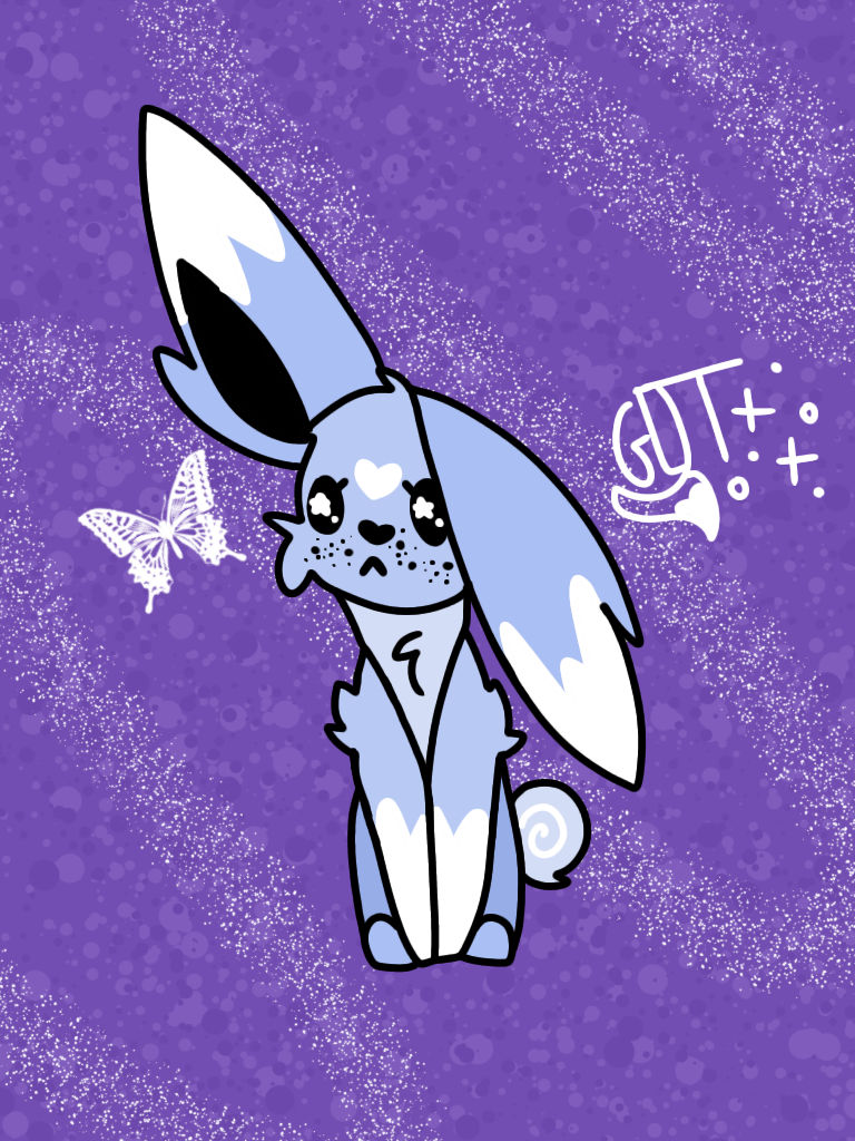 Blue Rabbit Deviantart DailyDraws #24 -/Blue Bunny\- by GLJellyTotz on DeviantArt