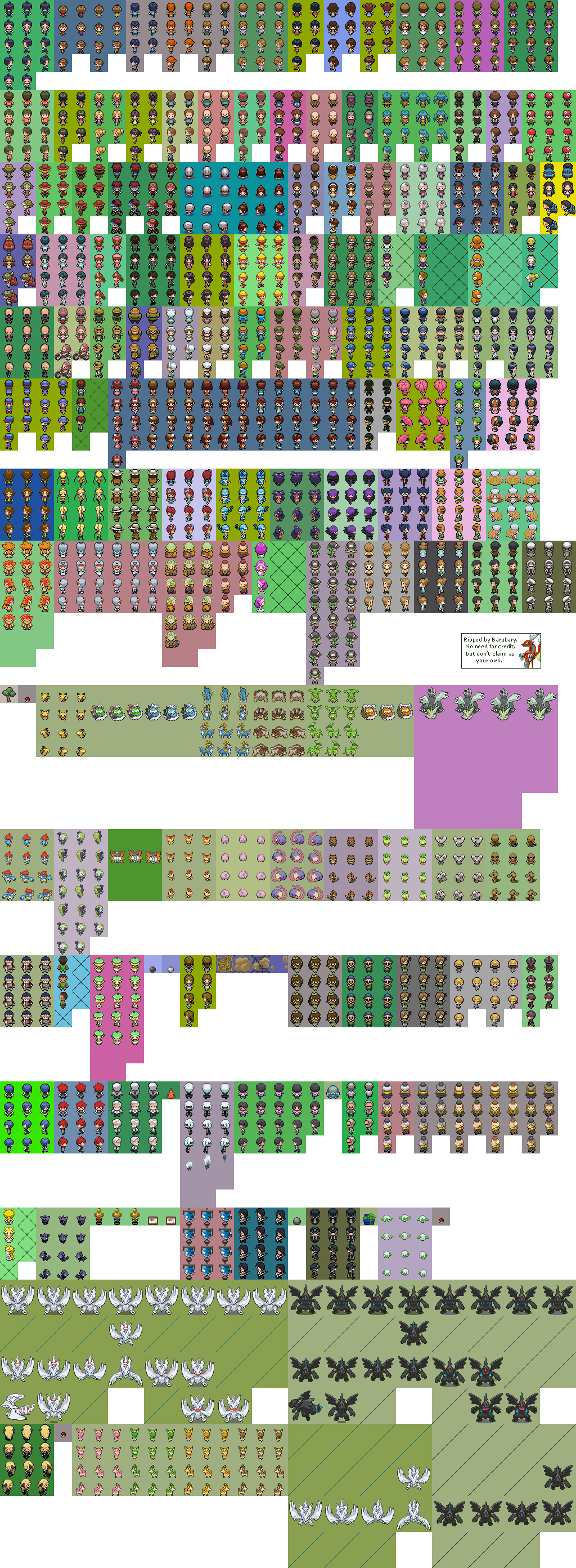 The Spriters Resource - Full Sheet View - Pokémon Ultra Sun