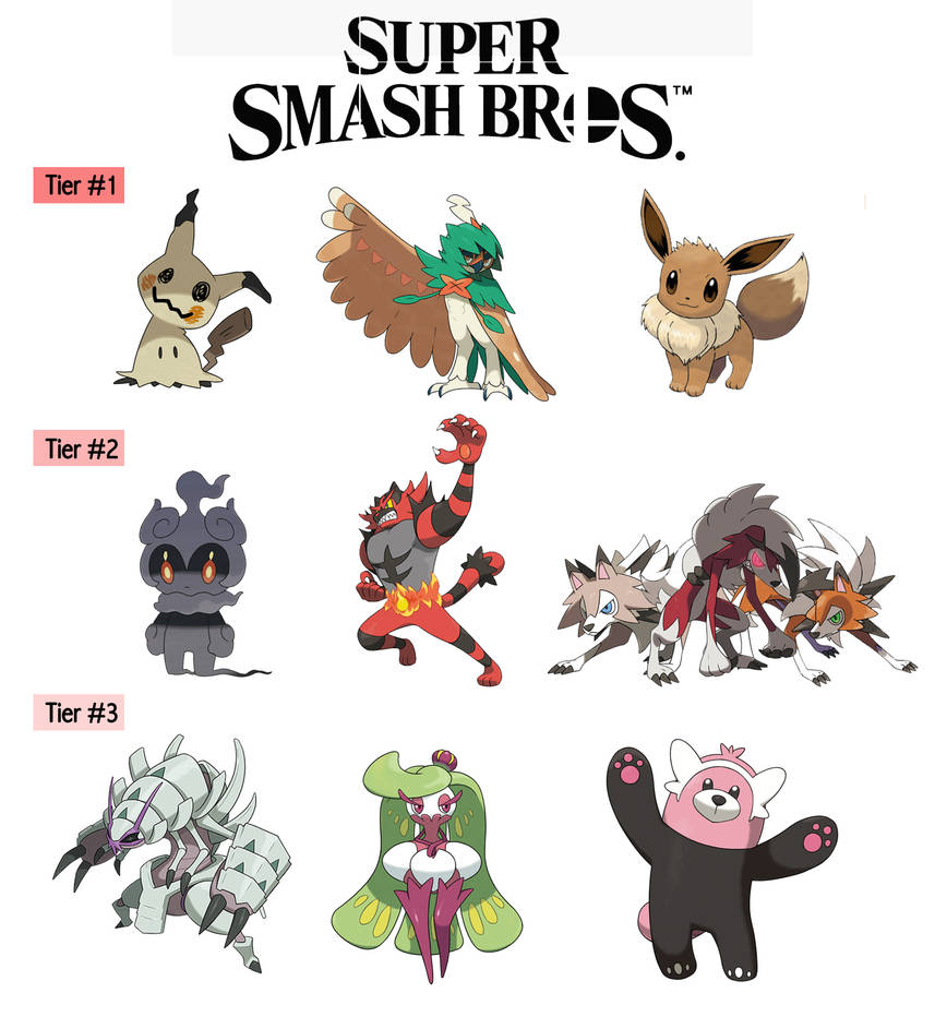 Pokémon type tier list, Super Smash Brothers Ultimate