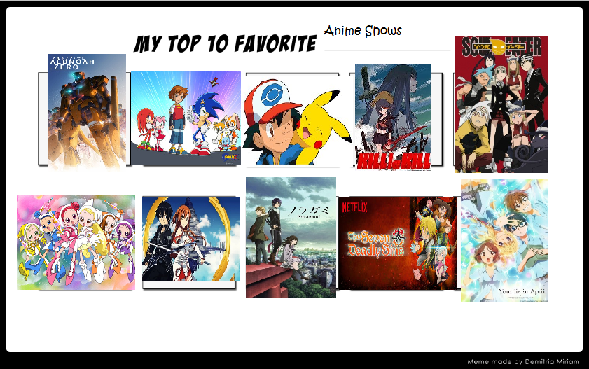 My Top 10 Favorite Anime Shows by cameron33268110 on DeviantArt
