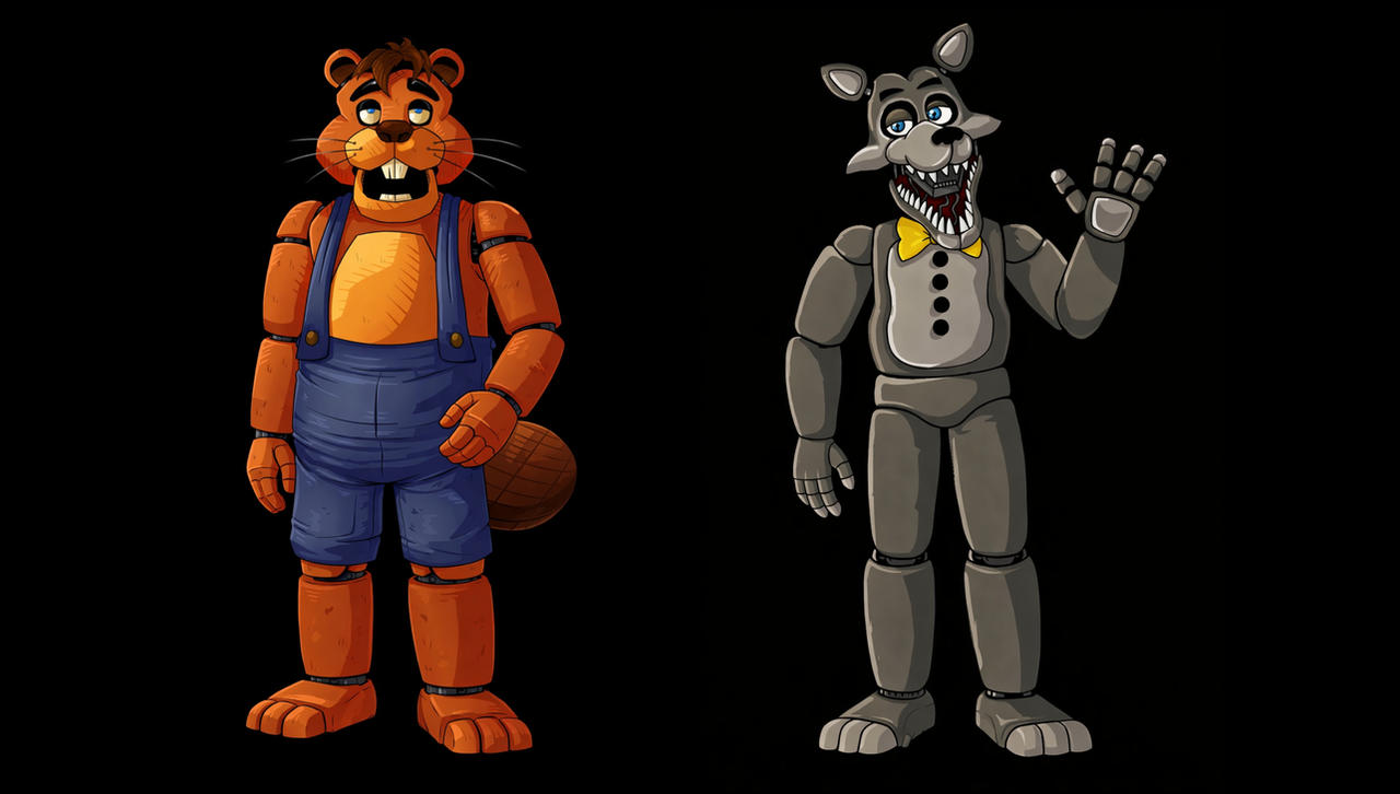 Beaver And Wolf (FNAF Unused Characters)