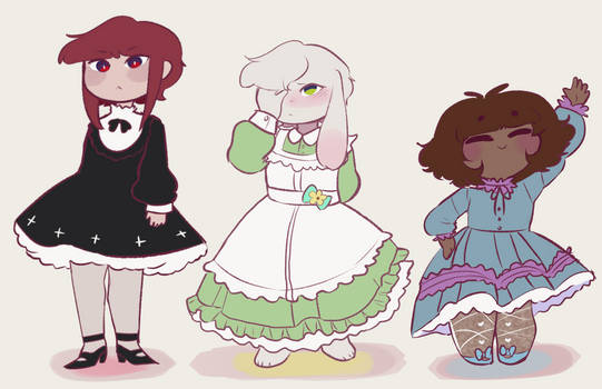 Lub dem cuties in dresses