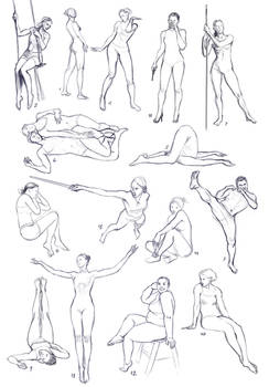 Figure studies - Senshistock Draw Everything June