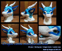 Dragon-canine mixed fursuit head [sold]