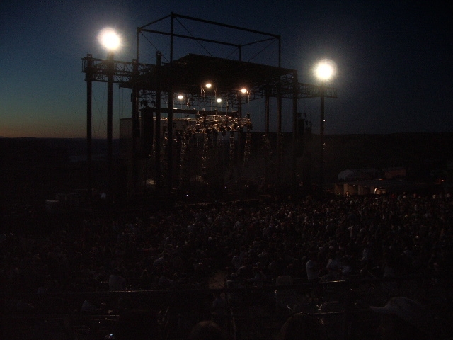 The gorge Ampitheatre night