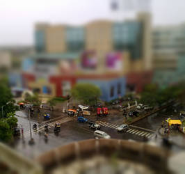 Kalyani Nagar square - tilt shift