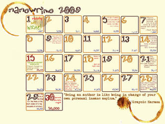 Nanowrimo Calendar 2009