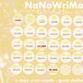 NaNoWriMo Calendar