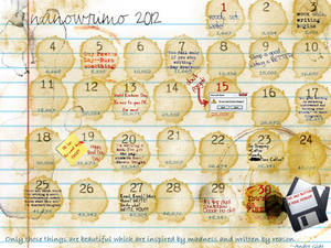 NaNoWriMo Calendar 2012