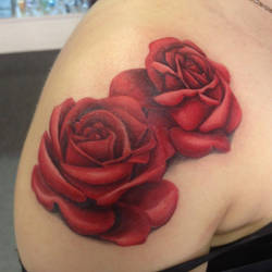 realistic rose tattoo