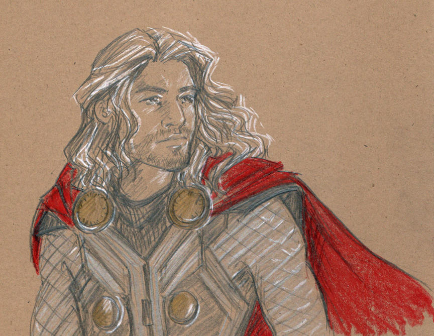 MCU characters in red - Thor by oboe-wan on DeviantArt