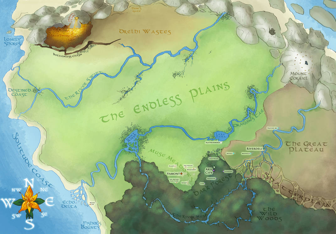 The Map of Mythica by GwennieThePooh on DeviantArt