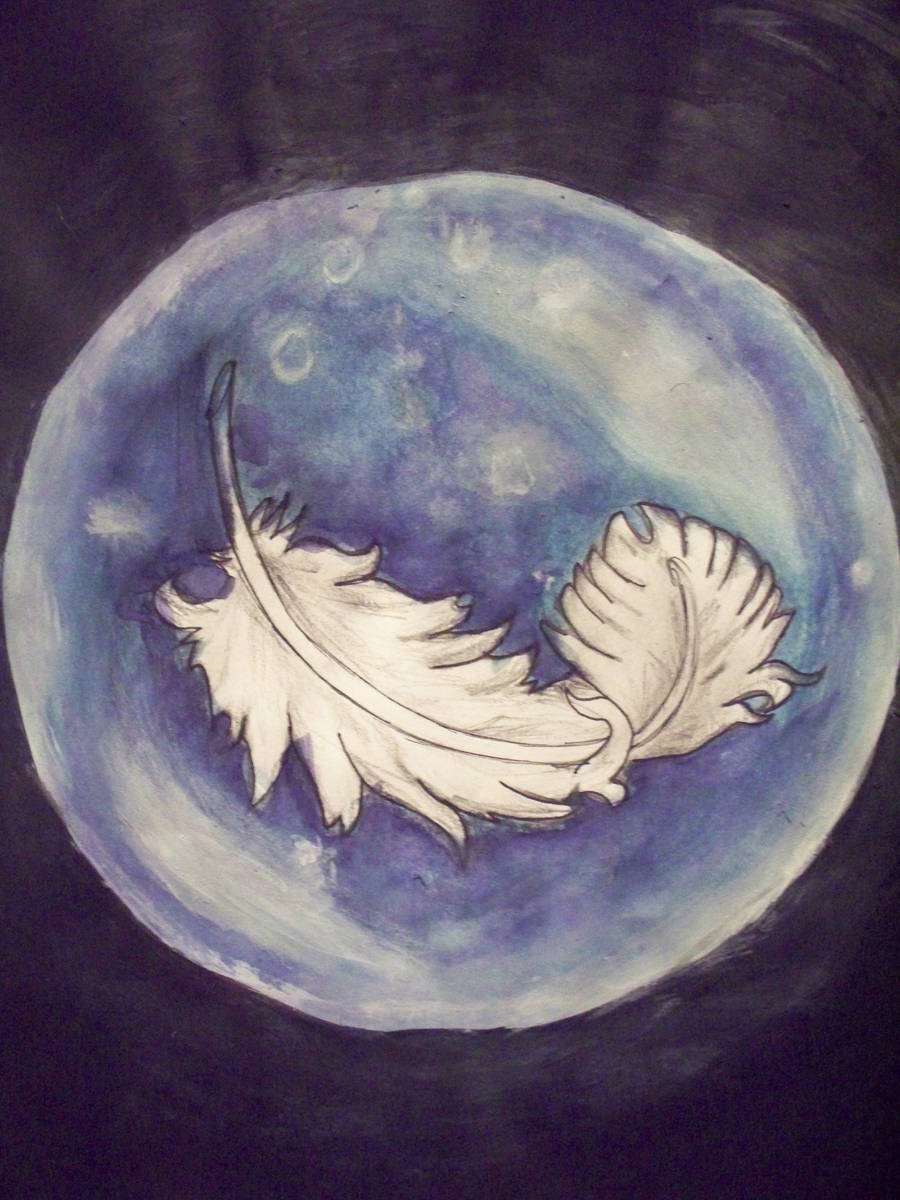Feather in Bubble by Amy-Smith