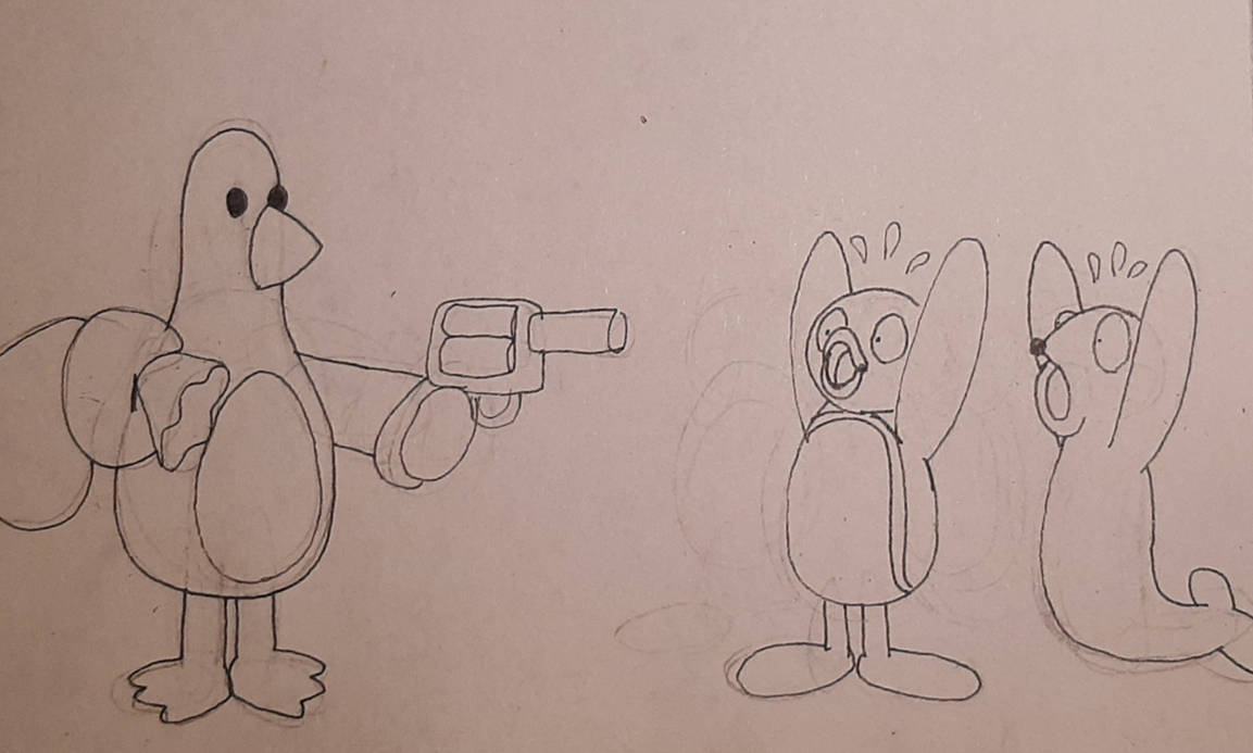 Pingu and Robby encounter Feathers McGraw by CaitiMatt2004 on DeviantArt