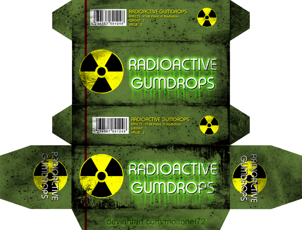 Fallout Props - Radioactive Gumdrops by moltonel72 on DeviantArt