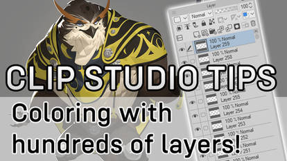 Clip Studio tips - Coloring with 100s of layers