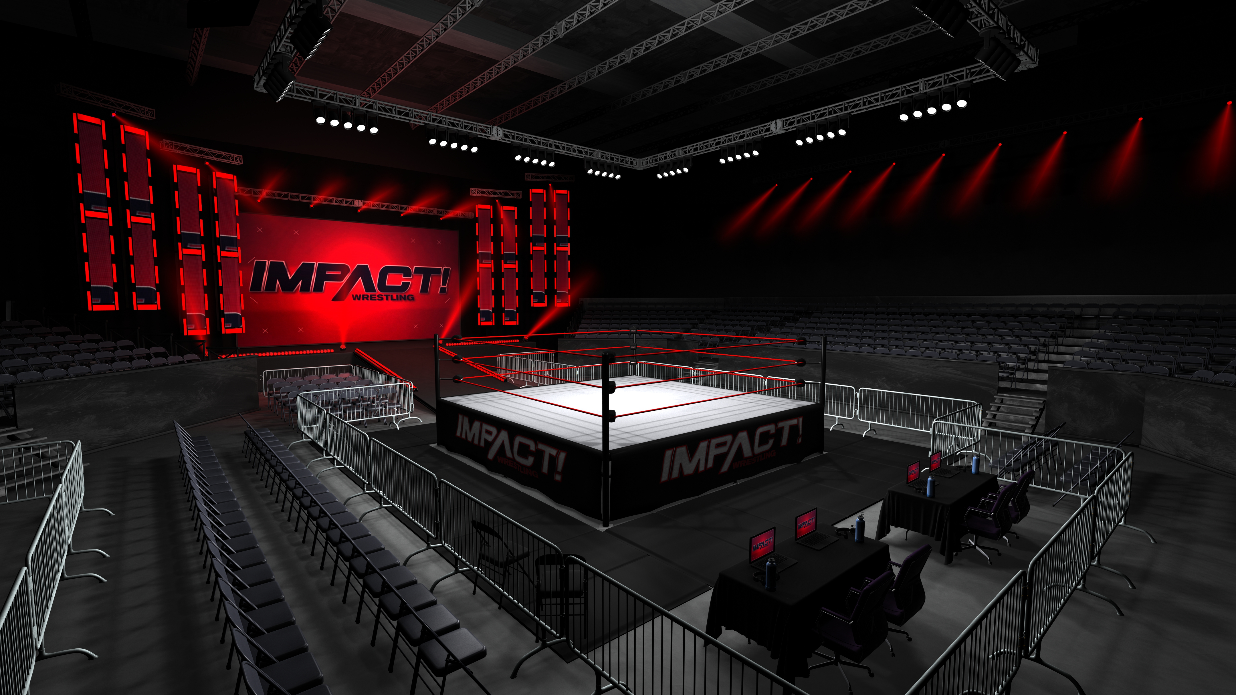 IMPACT! Wrestling Arena Venue Set.