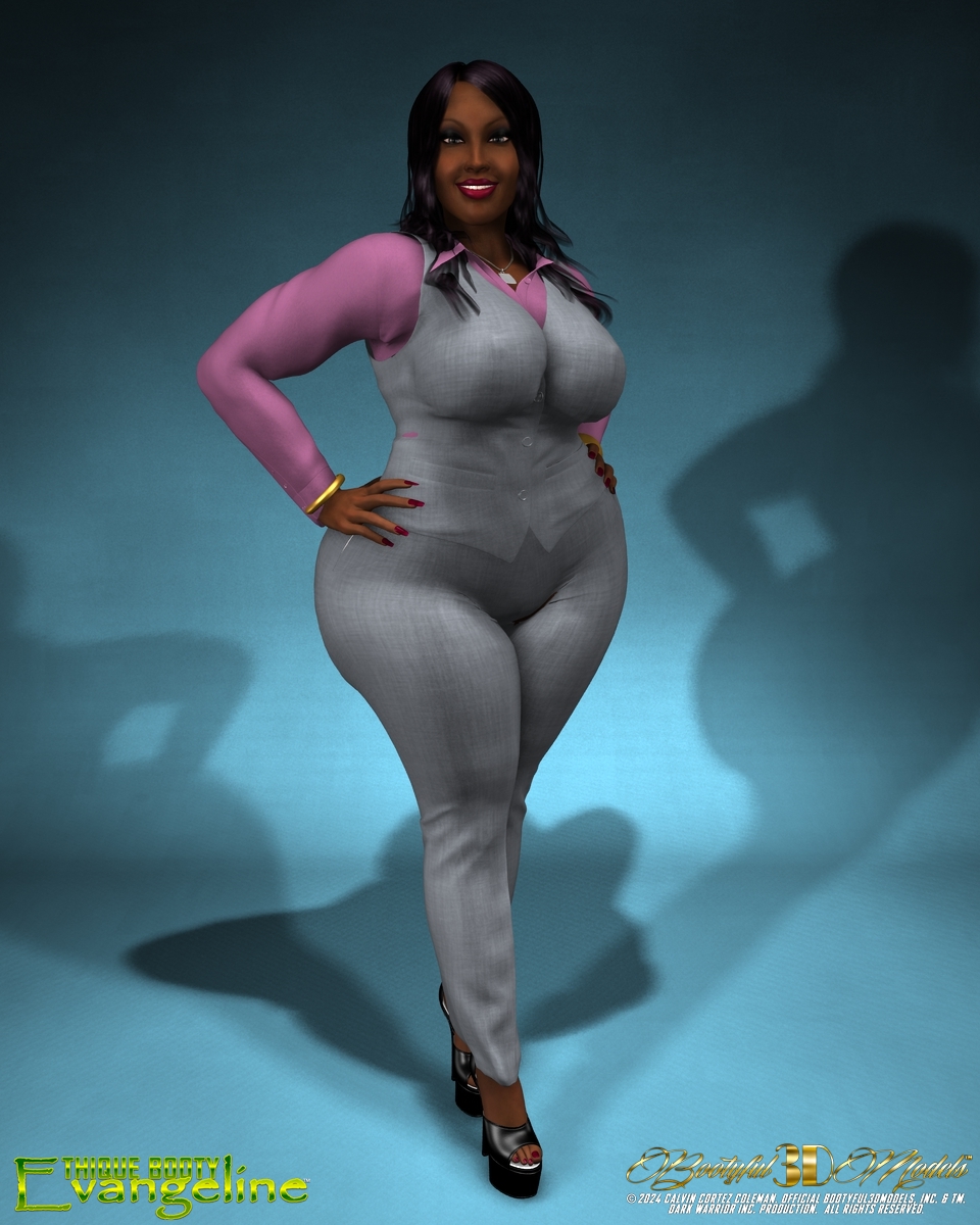 Thique Booty Evangeline's curvy body