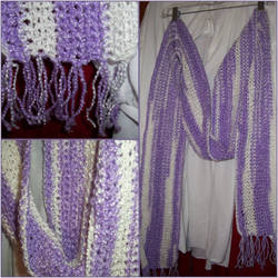 Scarf 2 - Purple + White