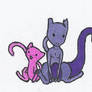 Mew and Mewtwo