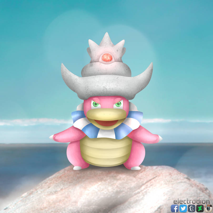 Shiny Slowking! by electrodion on DeviantArt