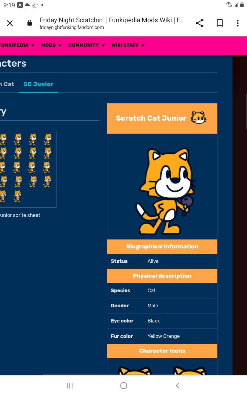 Uhh so yeah the scratch cat mod by noralineizcool476 on DeviantArt