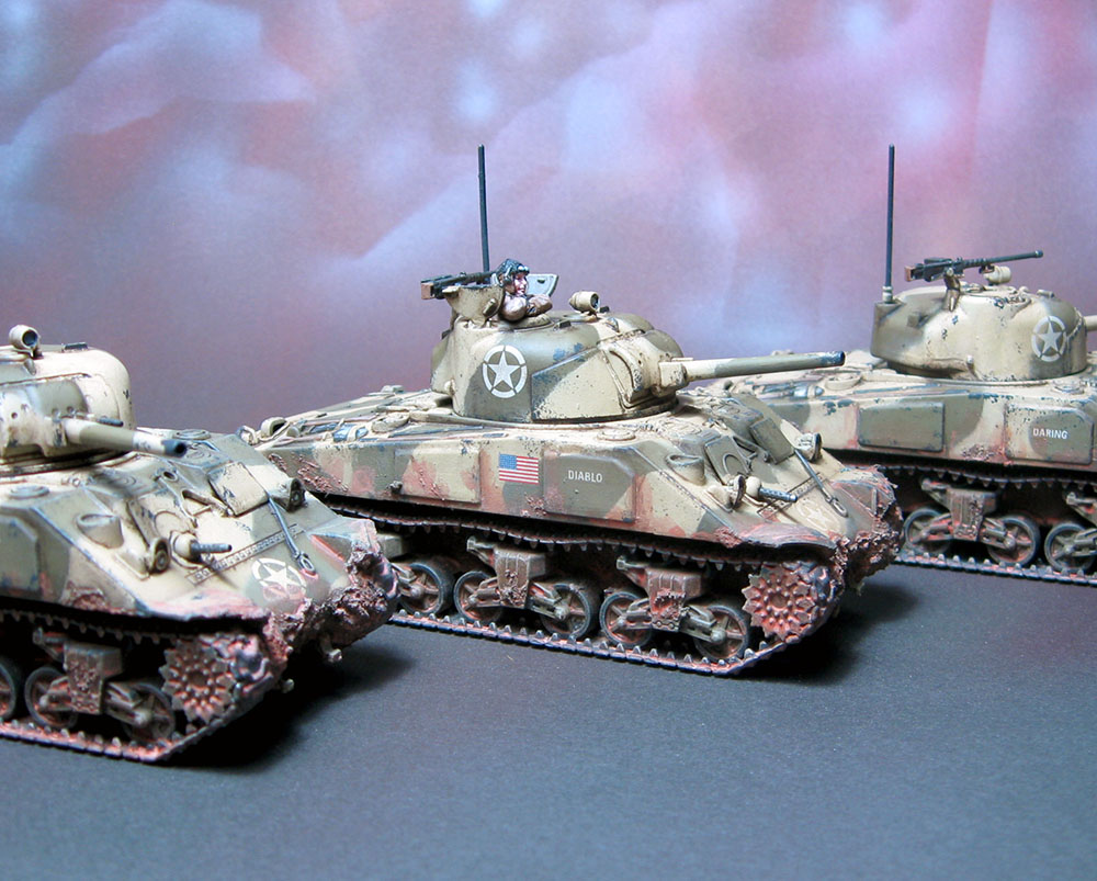 Sherman M4A3 Platoon zoom in