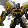 Bumblebee stand guard