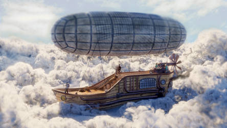 steampunk blimp