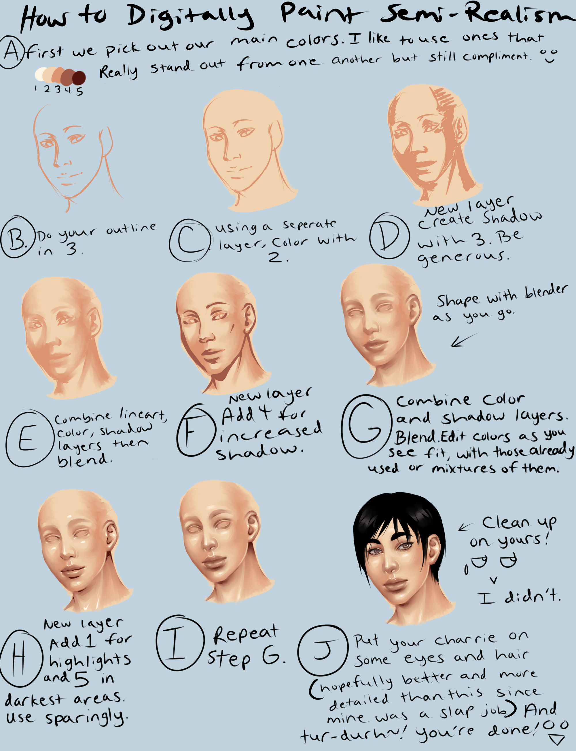 Digital Semi-Realism Skin Tutorial by TheComicStream on DeviantArt