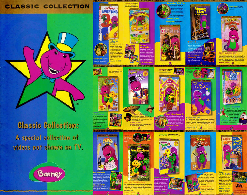 Barneys Classic Collection Videos Pamphlet By Bestbarneyfan On Deviantart