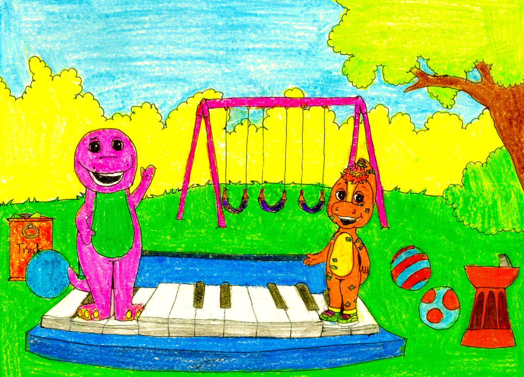 Barney and Riff On A Big Piano by BestBarneyFan on DeviantArt