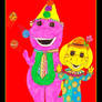 Barney and BJ As Circus Clowns