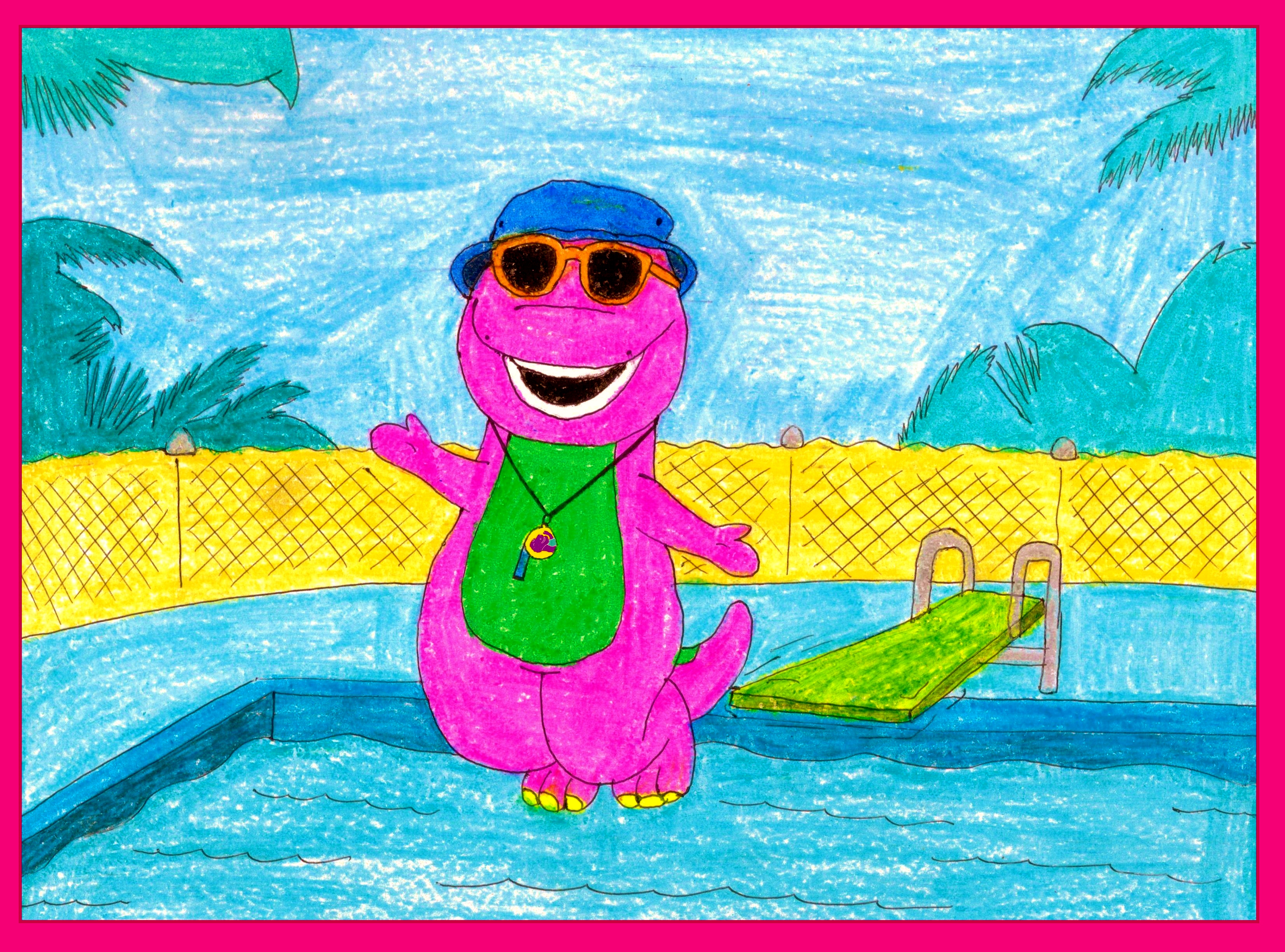 Barney Inflatable Pool Barney Jumps In The Pool by BestBarneyFan on DeviantArt