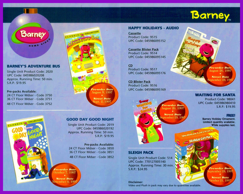 What's In Store! (Barney Products Of 1997) by BestBarneyFan on DeviantArt