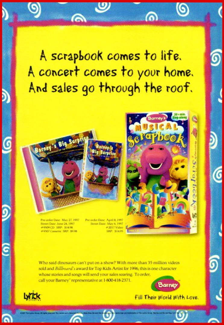 Barney Video And Audio 1997 Promo Ad By Bestbarneyfan On Deviantart