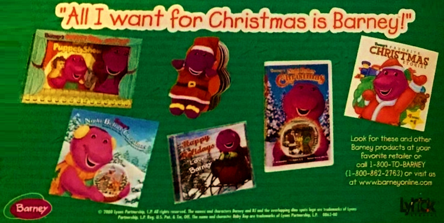 Barney Christmas 2000 Ad By Bestbarneyfan On Deviantart