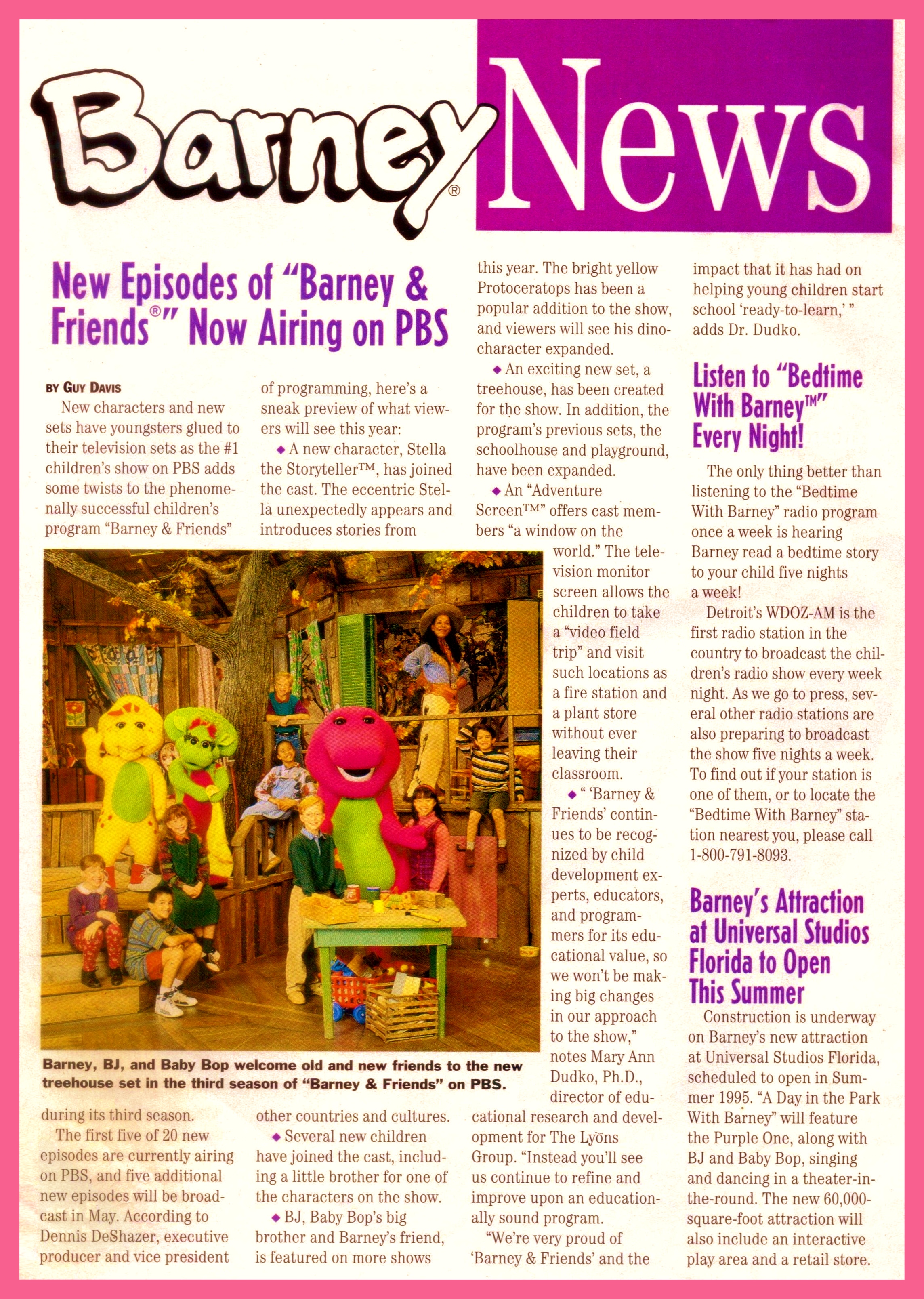 Spring Barney Barney News (Spring 1995) by BestBarneyFan on DeviantArt
