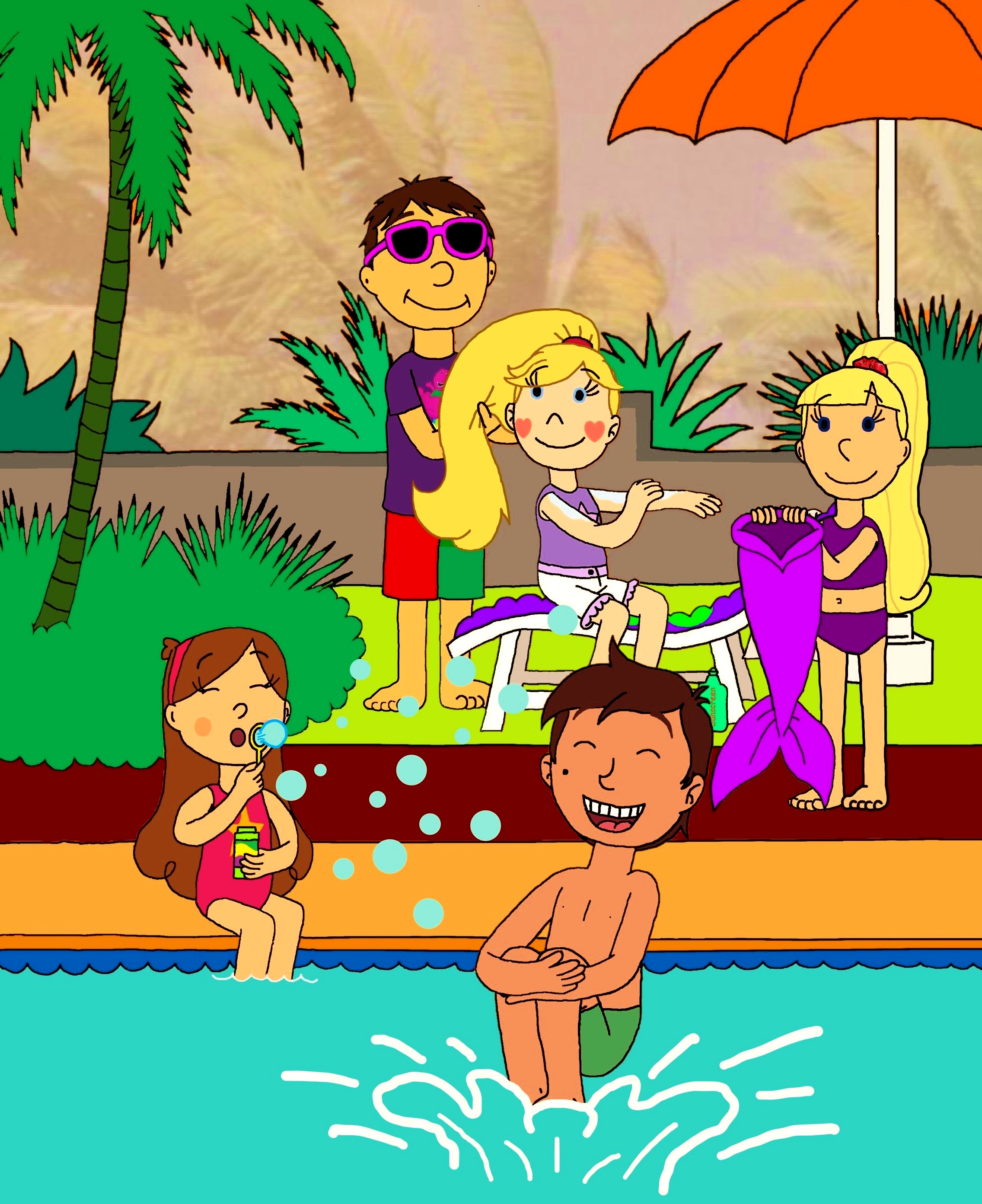 Pool Party by BestBarneyFan on DeviantArt