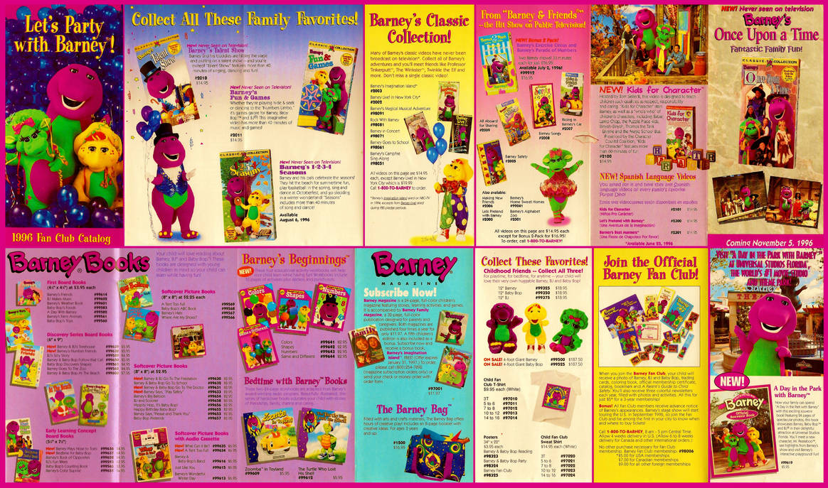 Deviantart 1996 Barney Fan Club Catalog 1996 by BestBarneyFan on DeviantArt
