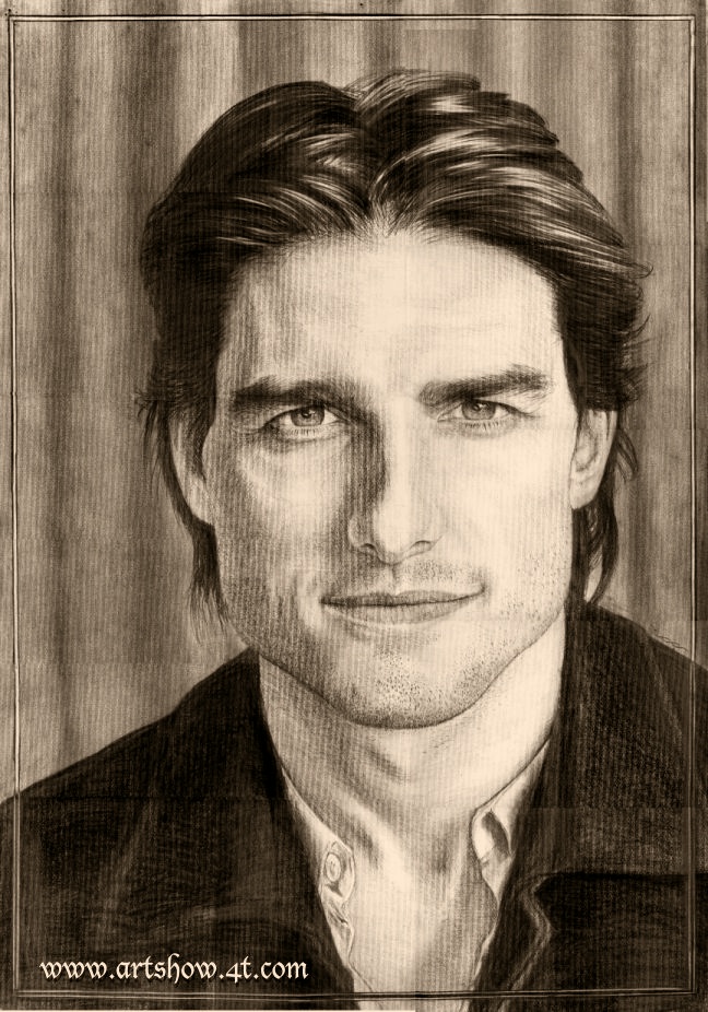 Pencil Drawing of Tom Cruise