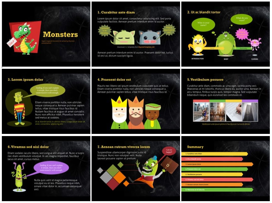 Monster Powerpoint Background Free PowerPoint Template - Cute Monsters by Tiavero on DeviantArt