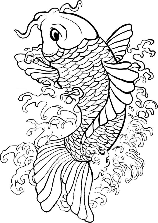 Koi Line art by SamShootsFilm on DeviantArt
