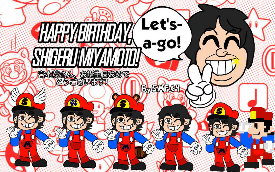 Happy (late) Birthday, Shigeru Miyamoto! by smf-064 on DeviantArt